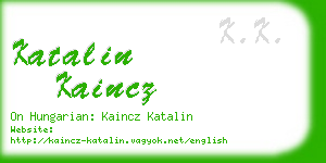 katalin kaincz business card